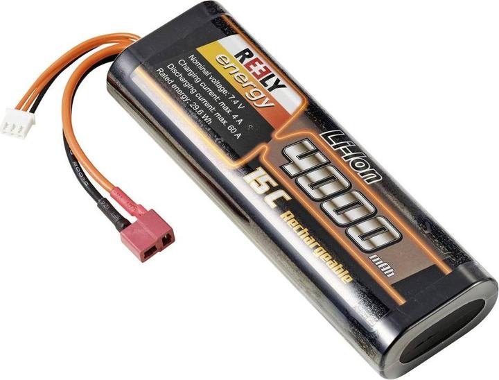 Immagine prodotto Reely Modello di batteria (LiIon) 7,4 V 4000 mAh Numero di celle: 2 15 C Custodia rigida T-S (7.40 V, 4000 mAh)