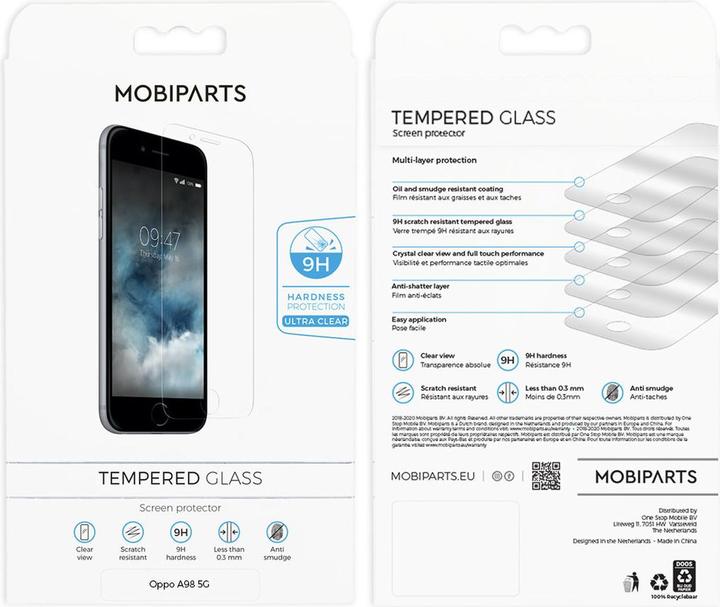 Actual product image Mobiparts Regular Tempered Glass Oppo A98 5G (1 Piece, Oppo A98)