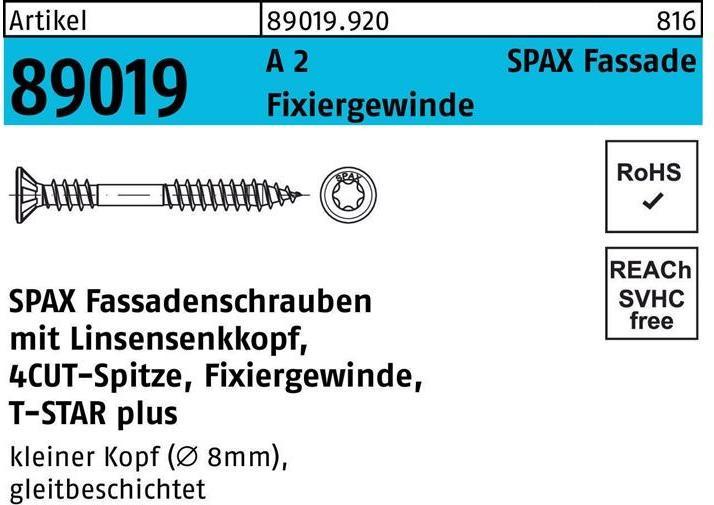 Productafbeelding Spax Gevelschroeven LK A2 (100 Schroeven per stuk)