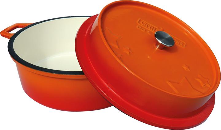 Produktbild Grillfürst Dutch Oven ohne Füsse - emailliert - DO4 - orange