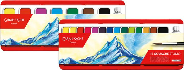 Immagine prodotto Caran d'Ache Gouache Studio Tabletten Metallschachtel (Multicolore, Verde, Verde lime)