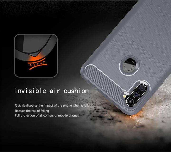 Image du produit Cadorabo TPU Ultra Slim carbon edelstahl Combi Cover (Samsung Galaxy A11, Samsung Galaxy M11)