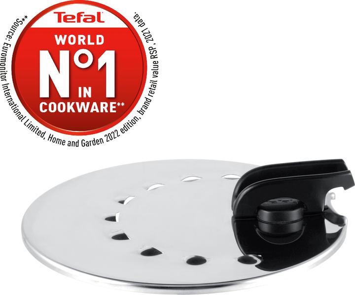 Immagine prodotto Tefal Ingenio G6 Multi Coperchio da 20 a 28 cm in acciaio inox (30.80 cm, Materiale sintetico, Metallo)