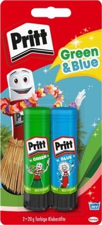 Actual product image Pritt Glue Stick Green & Blue