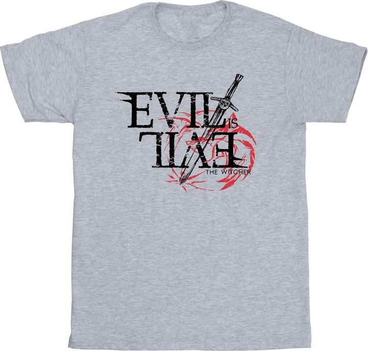 Actual product image Netflix Mens The Witcher Evil Is Evil T-Shirt (M)