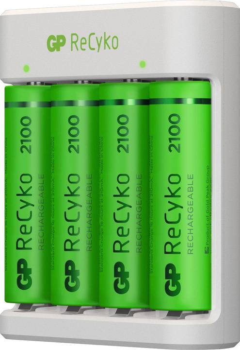 Produktbild GP Batteries ReCyko E111 4-Port USB Ladeg. + 4xAA 2100mAH + 4x AAA 800mAh (8 Stk., AAA, AA, 2100 mAh, Akku)
