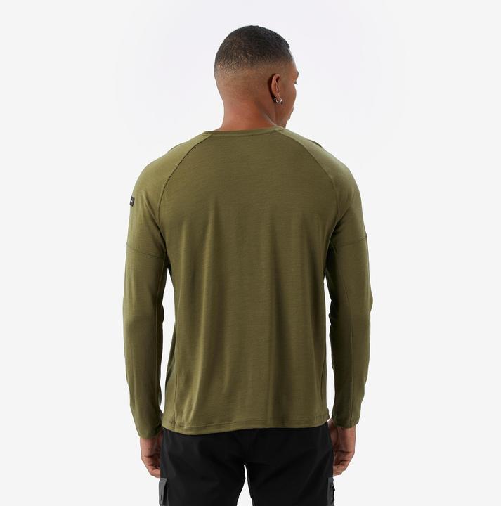 Image du produit Forclaz T-shirt manches longues en laine mérinos homme, Merino Resist vert (S)