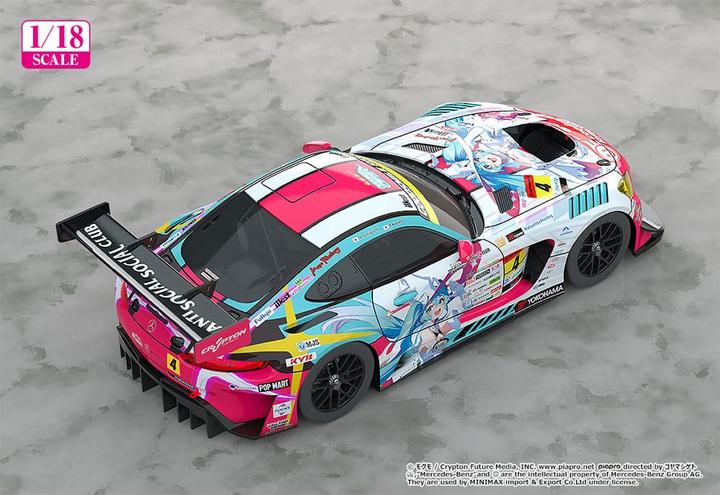 Actual product image Good Smile Company Hatsune Miku GT Project vehicle 1/18 Hatsune Miku AMG 2024 Season Opening Ver. 26 cm