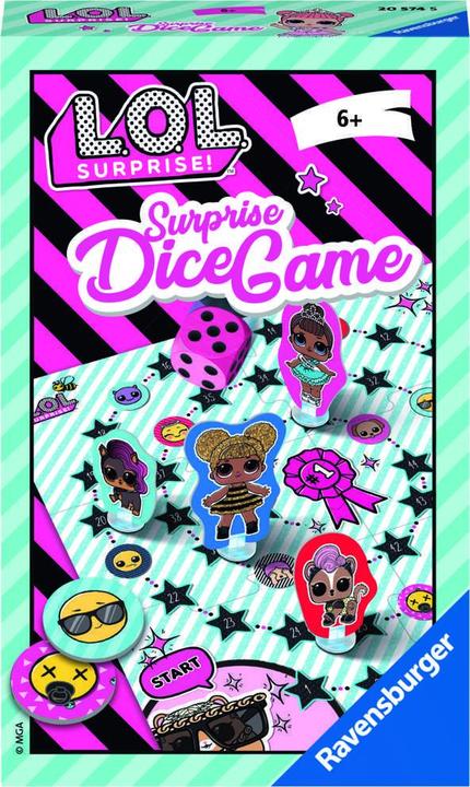 Actual product image Ravensburger L.O.L. Surprise Dice Game (German, French, Italian, English, Icelandic, Spanish)