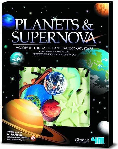 Actual product image 4M 4 m Glow in The Dark Planets and Nova Stars 20 pieces (27 x 21 cm)