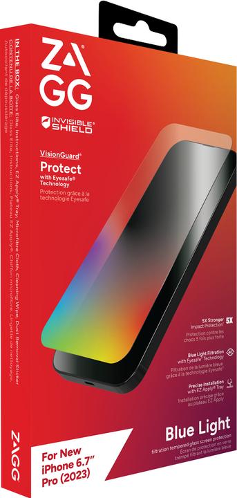 Image du produit Zagg Glass Elite VisionGuard+ (1 pièce(s), Apple iPhone 15 Pro Max)