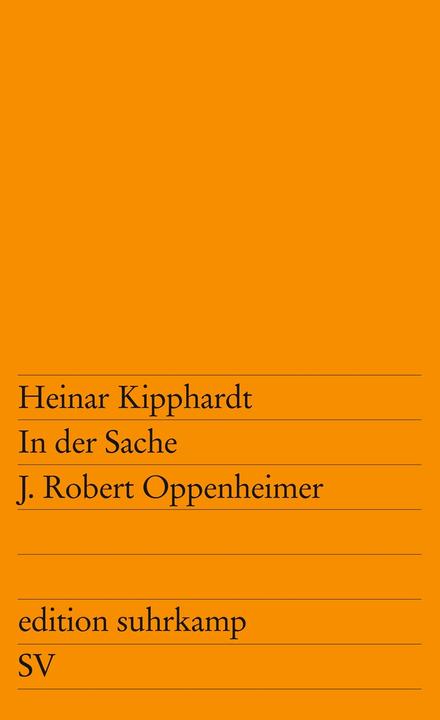Produktbild In der Sache J. Robert Oppenheimer (Deutsch, Heinar Kipphardt, 1964)