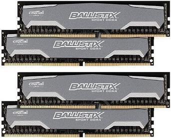 Crucial Ballistix Sport Series (4 x 8GB, 2400 MHz, DDR4-RAM, DIMM)