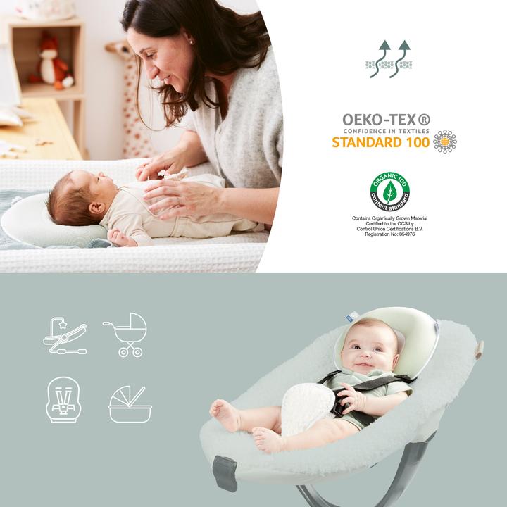 Produktbild Babymoov Baby-Kopfkissen Cosyhead Sage Green (24 x 22.5 x 4 cm)