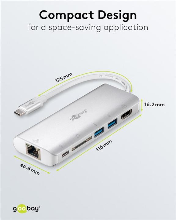 Actual product image Goobay USB-C (USB-C, 5 Ports)
