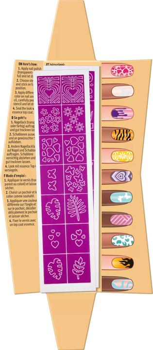 Actual product image essence Nail polish nail art stencils (Nail enamel remover, White)
