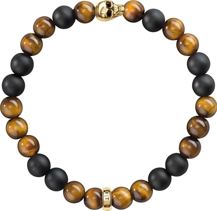 Produktbild Thomas Sabo Armband Braun Totenkopf (19 cm, Silber)
