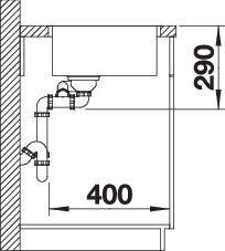 Produktbild Blanco Andano 340/180-IF (Aufsatzspülbecken, 44 cm, 58.50 cm)