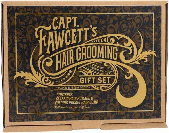 Captain Fawcett Haarpflege-Geschenkset - Klassische Pomade & Faltkamm (Haarpaste)