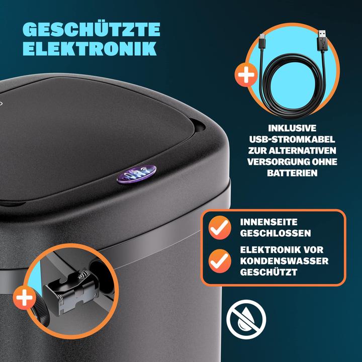 Image du produit Monzana Poubelle automatique avec capteur 50 L (50 l)