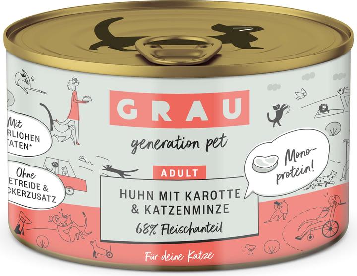 Produktbild Grau Katzen-Nassfutter (Adult, 6 Stk., 200 g)