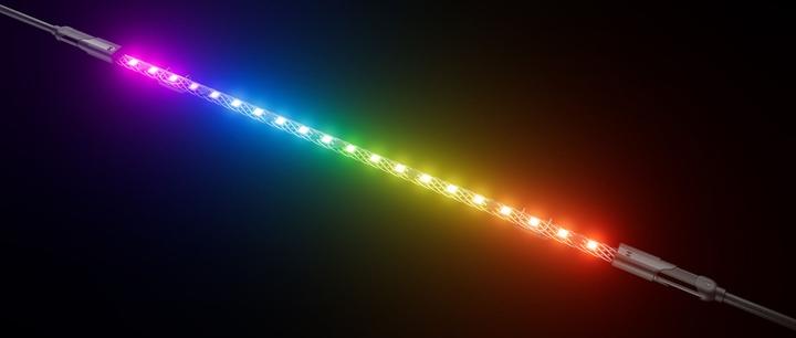 Actual product image Hyte Ls10 RGB Light Strips Blk 3pk (Green, Blue, Red)