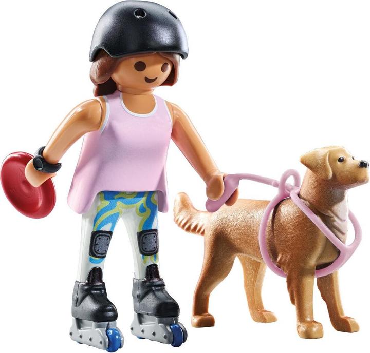 Image du produit Playmobil 71739 Femme en rollers avec retriever (71739, Playmobil City Life)