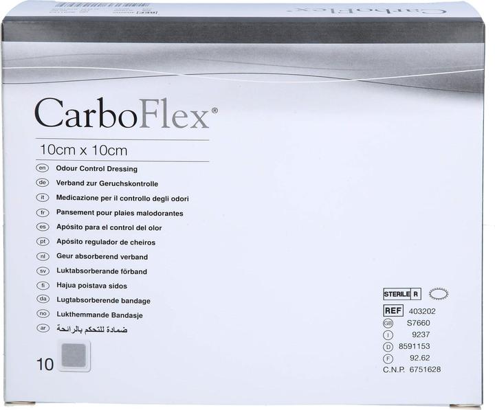 Actual product image Carboflex Aktivkohle Verband 10x10cm steril