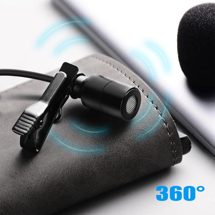 Actual product image Puluz Tie Microphone with Lightning connector