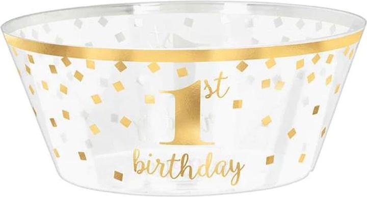 Actual product image Generic Confetti 1st Birthday Disposable Bowl (1 x)