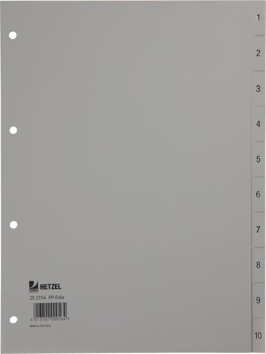 Produktbild Rexel Kunststoff-Register für A4