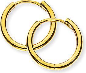 Actual product image Natsumi Schmuck Hoop earrings yellow gold 18K/750 Ø 14.8mm round (750/18 K Yellow gold)