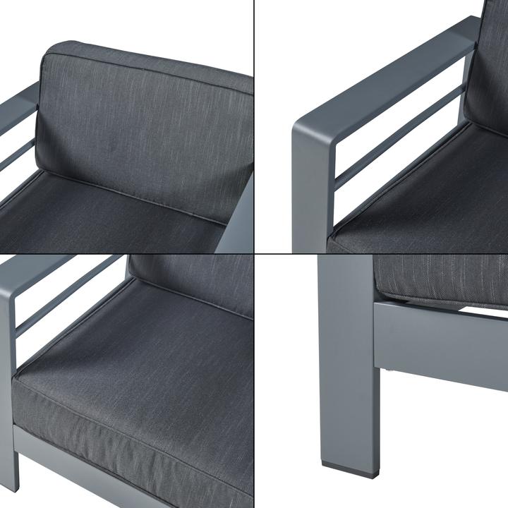 Produktbild Casa.Pro Outdoor-Sesselset mit Tisch Avise 3-tlg. Aluminium
