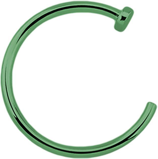 Actual product image Star Piercing Nose ring open green (without brass, Titanium G23)
