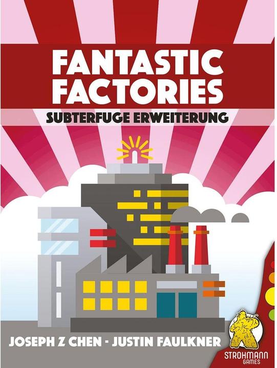 Produktbild Strohmann Games STR21003 - Subterfuge: Fantastic Factories, ab 12 Jahren (Erweiterung, DE-Ausgabe) (Deutsch)