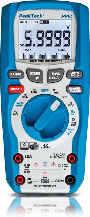 Image du produit Peaktech P 3442 Multimètre numérique True RMS (CAT IV 600V, CAT III 1000V)