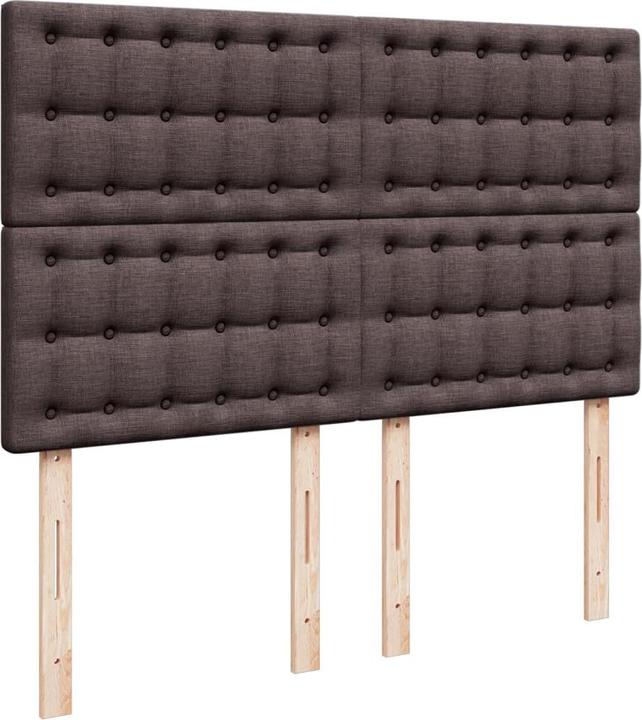 Produktbild VidaXL Boxspringbett Polsterbett Bett mit Matratze Dunkelbraun 140x200cm Stoff (140 x 200 cm, 140 x 200 cm)