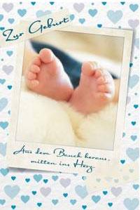 Immagine prodotto Hilpert Biglietti d'auguri nascita, blu (1 pz.)