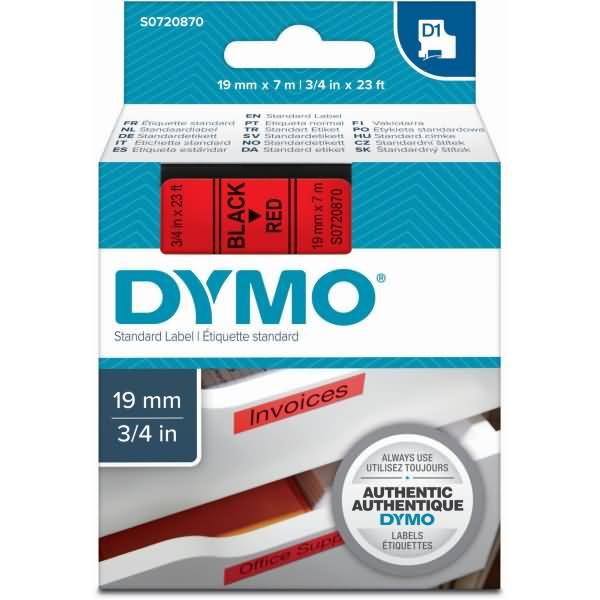 Produktbild Dymo S0720870 Standardband (1.90 cm, Rot)