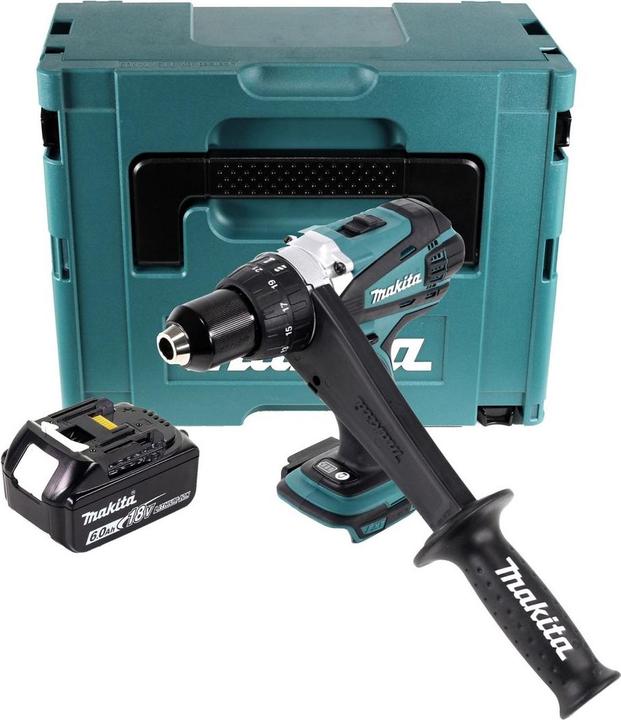 Produktbild Makita DDF 458 G1J Akku Bohrschrauber 18 V 91 Nm + 1x Akku 6,0 Ah + Makpac - ohne Ladegerät (Akkubetrieb)