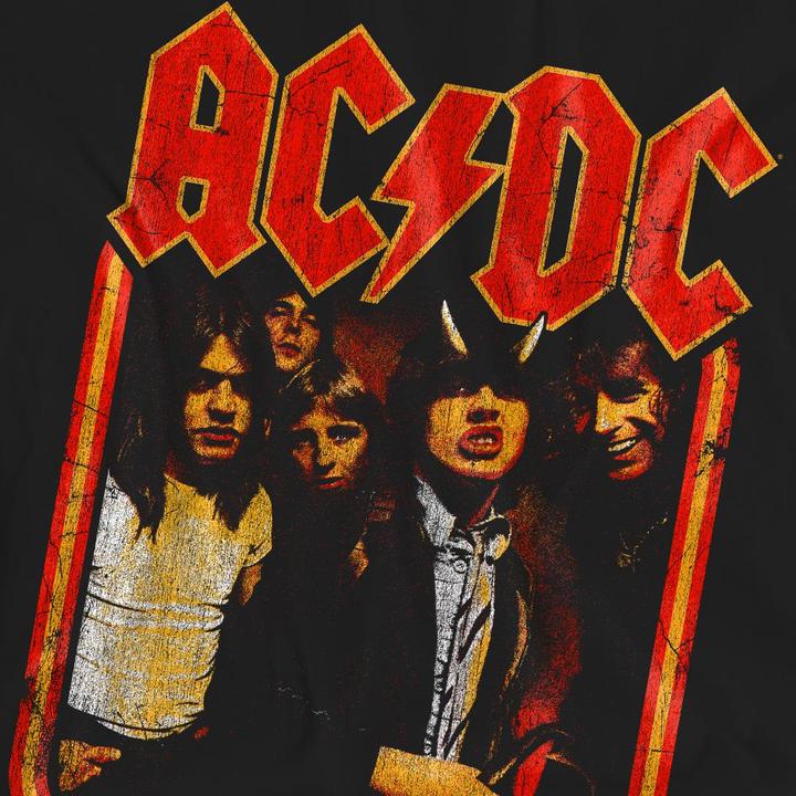 Actual product image AC/DC Unisex Adult Group Distressed T-Shirt (L)
