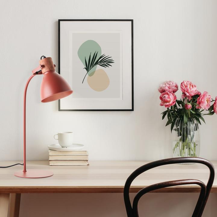 Immagine prodotto Brilliant Lampada da tavolo Erena 52cm rosso metallo/legno cavo interruttore intermedio 1x A60 (E27)