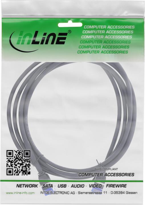 Image du produit InLine Câble de raccordement Slim (S/FTP, CAT6a, 5 m)