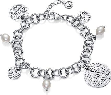 Actual product image Viceroy Chic Steel Bracelet With Links, Pearls And Various Motifs