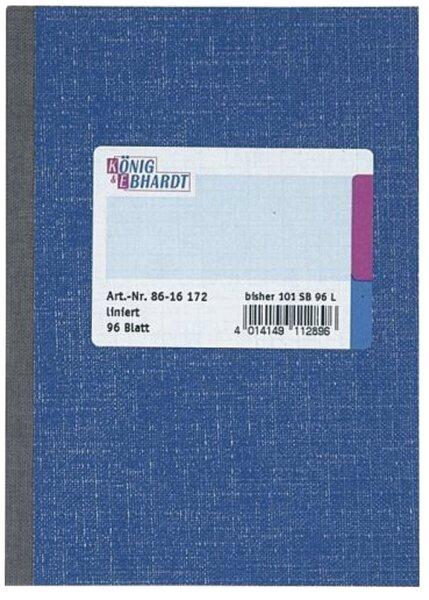 König & Ebhardt Kladde Papierformat: DIN A6 Ausführung der Lineatur: liniert (96 x)