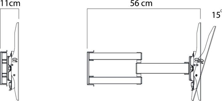 Image du produit VCM Morgenthaler WS200 Support TV mural 61,0 cm (24") 127,0 cm (50") Inclinable+S (Mur, 75", 40 kg)