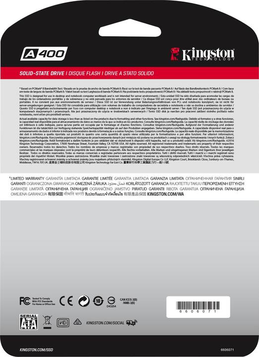 Produktbild Kingston A400 (480 GB, 2.5")