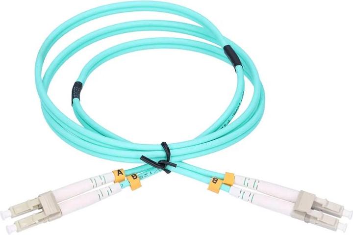 Image du produit Extralink LC/UPC-LC/UPC | Câble de raccordement | Wielomodowy, OM3, duplex, 3mm, 2m (S/UTP, CAT6e, 2 m)