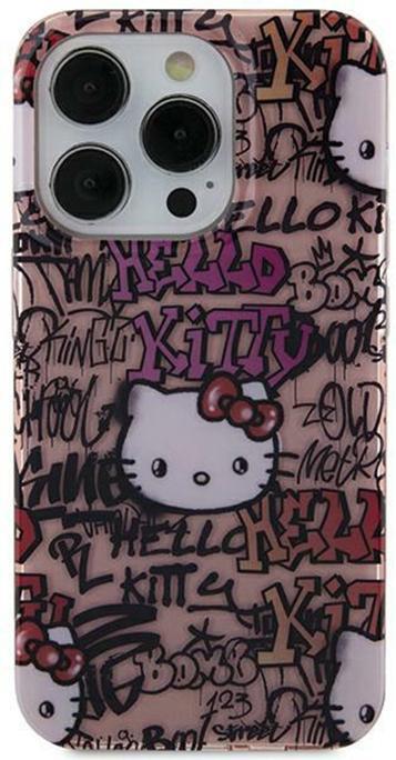 Produktbild Hello Kitty HKHCP15SHDGPTP iPhone 15 6.1" różowy/pink hardcase IML Tags Graffiti (Apple iPhone 15)