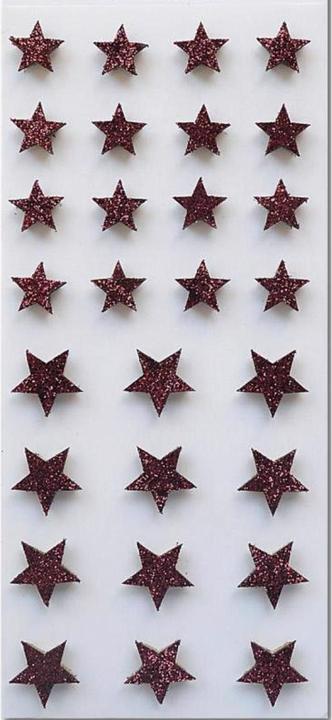 Image du produit Rössler Autocollants de Noël étoiles 1 feuille, rouge